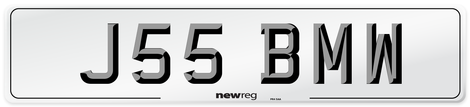J55 BMW Number Plate from New Reg